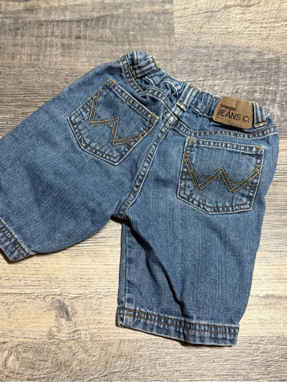 Wrangler Toddler Boys Denim Jean Shorts Size 2T Adjustable Waist Medium Wash